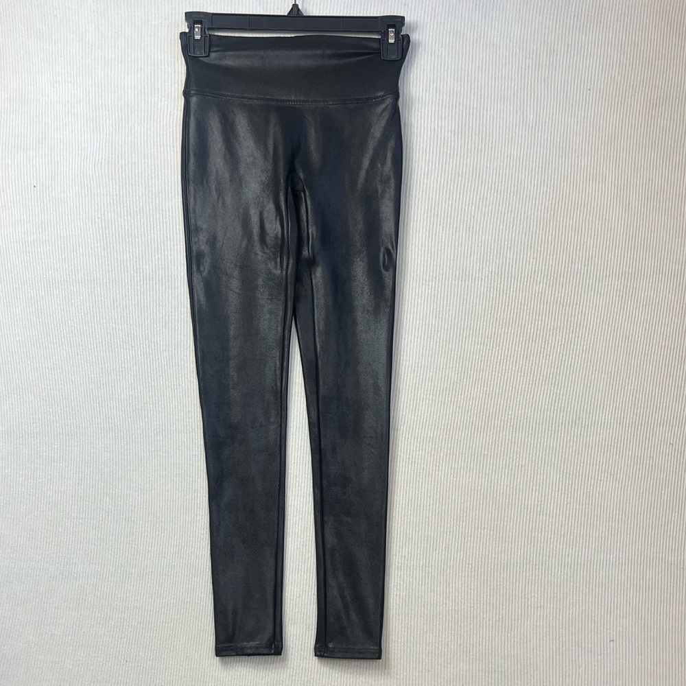 SPANX Women’s Small Metallic Black Leggings